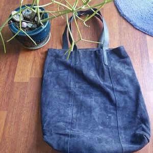 Suede- like LARGE shoulder bag!!